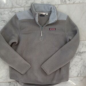Vineyard Vines Gray Quarter-Zip Fleece